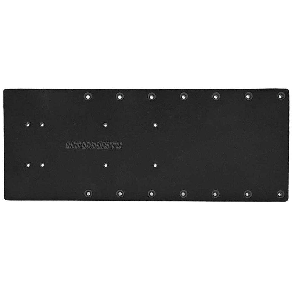 Sea Brackets 20" Straight Trolling Motor Plate - Black [SEA2325-BLK]