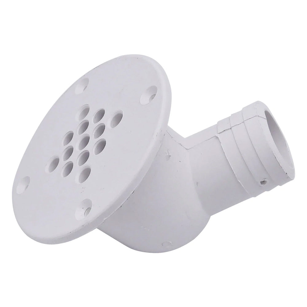 T-M Marine 90-Degree Cockpit Scupper Drain - White [CSD-92-DP]