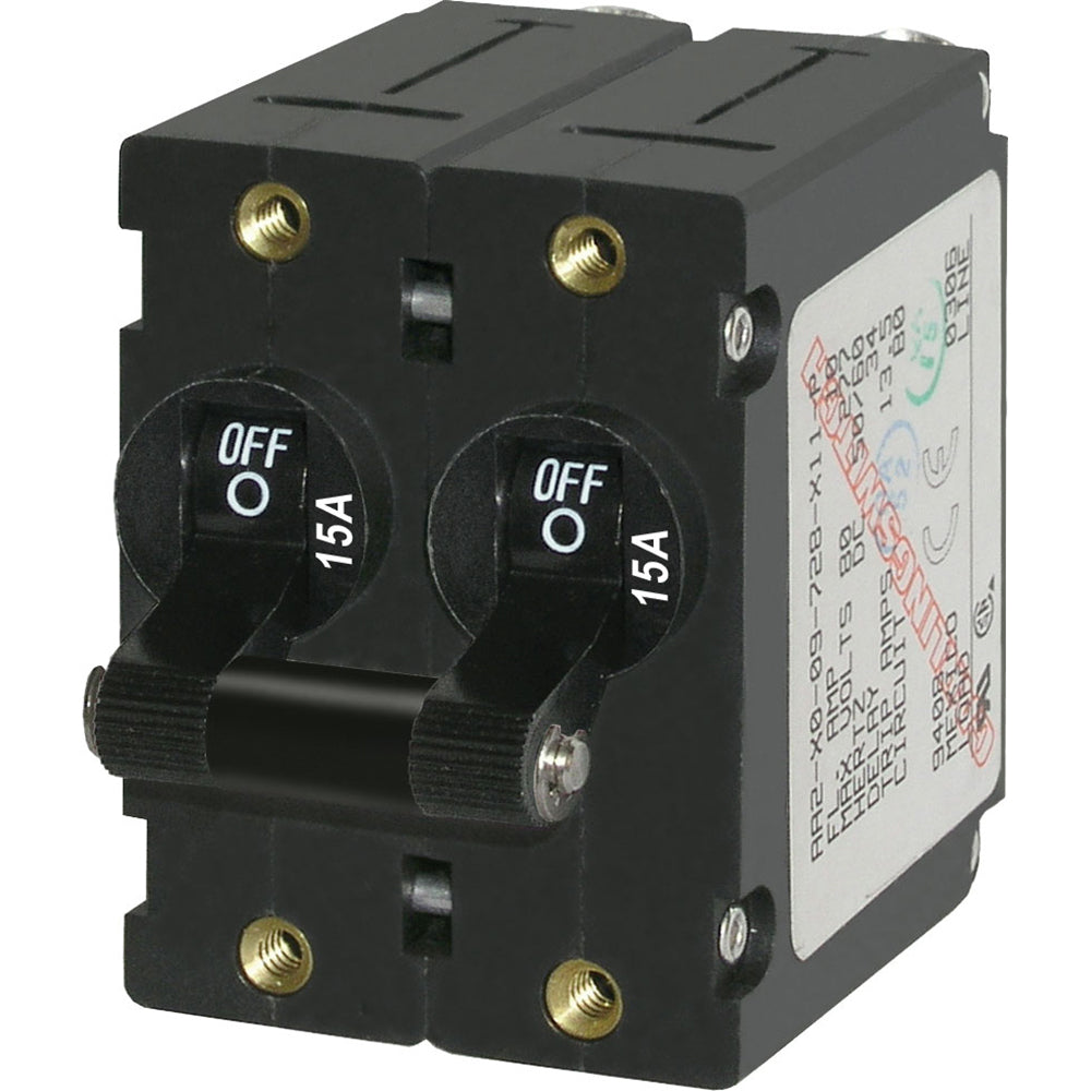 Blue Sea 7234 A-Series Double Pole Toggle - 15A - Black [7234]