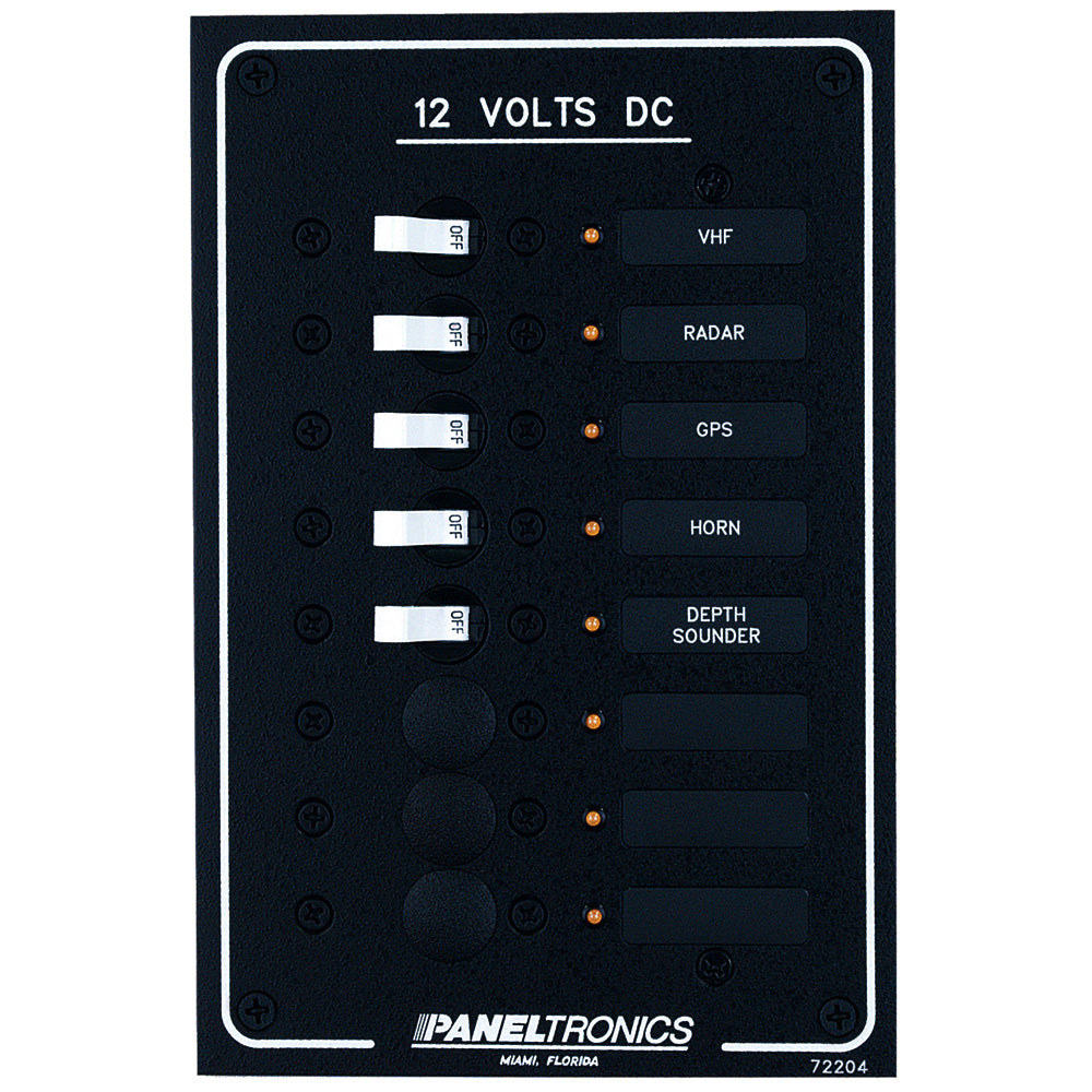 Paneltronics Standard DC 8 Position Breaker Panel w/LEDs [9972204B]