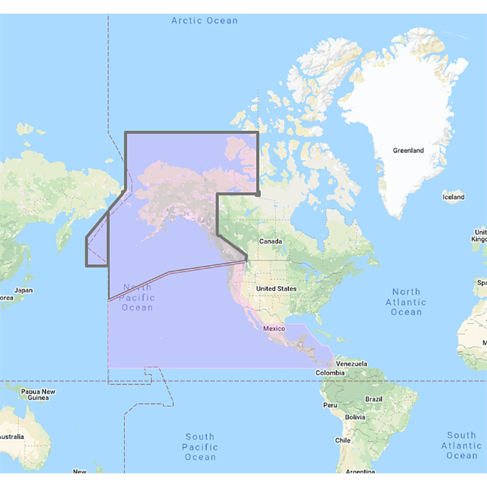 Furuno US  Canada Pacific Coast, Hawaii, Alaska, Mexico to Panama - C-MAP Mega Wide Chart - Unlock Code [MM3-VNA-035]